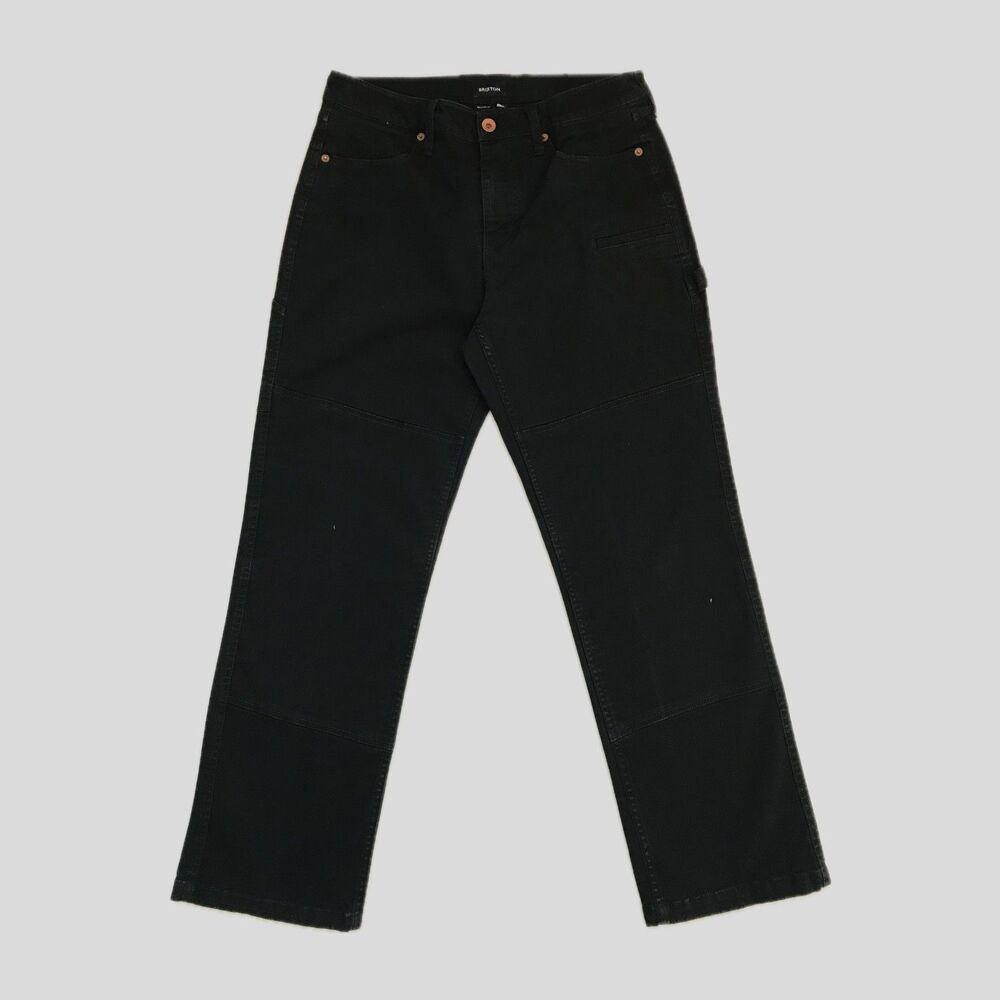 Brixton Black Relaxed Stretch Cotton Builders Mens Casual Carpenters Pants 31
